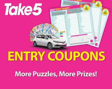 Take 5 Entry Coupons