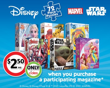 Disney 72 Piece Puzzles.Only at Coles