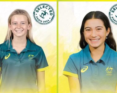 Ruby Trew and Arisa Trew smile in their Olympics photos