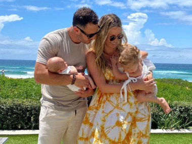 Behind the scenes of Jennifer Hawkins and Jake Wall’s stunning family of four