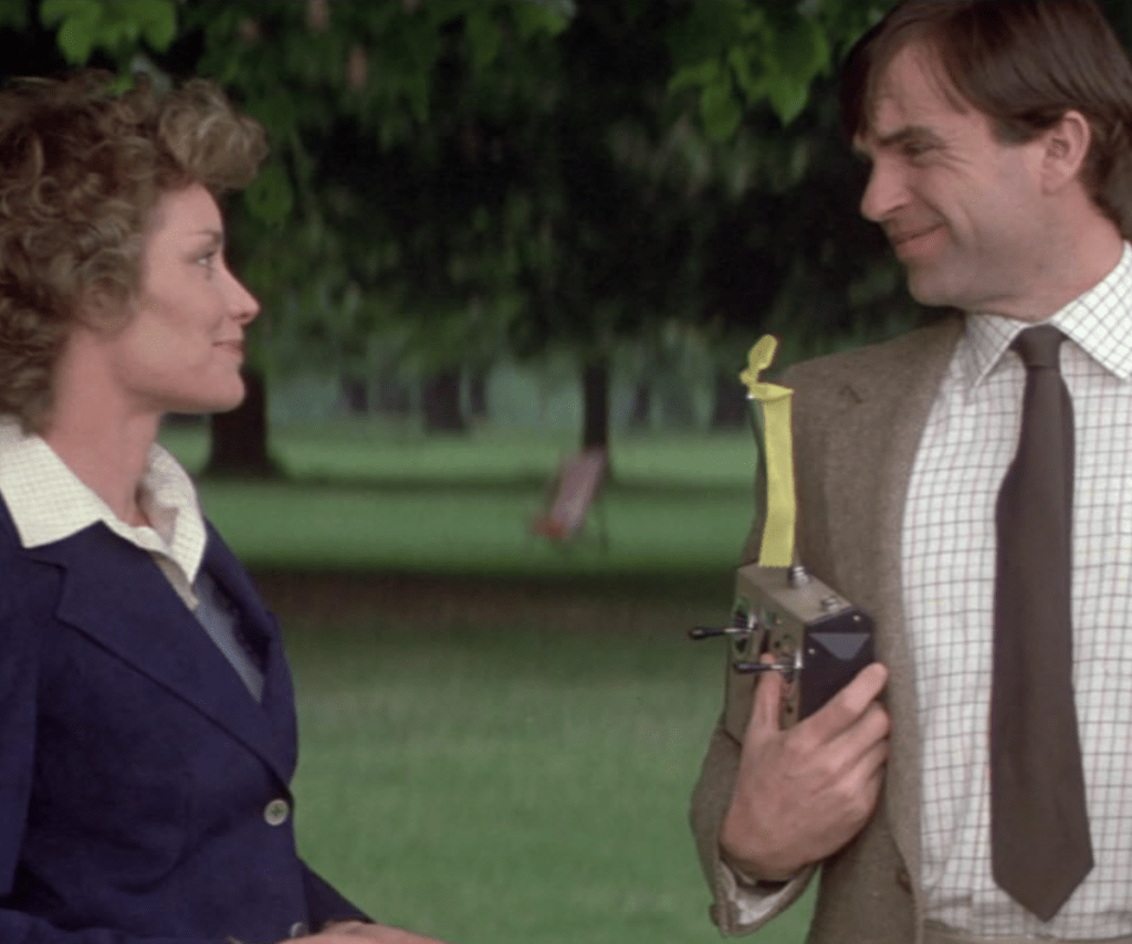 Sam Neill and Lisa Harrow in Omen III.